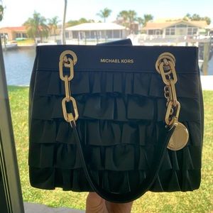 Michael Kors Black Leather Purse